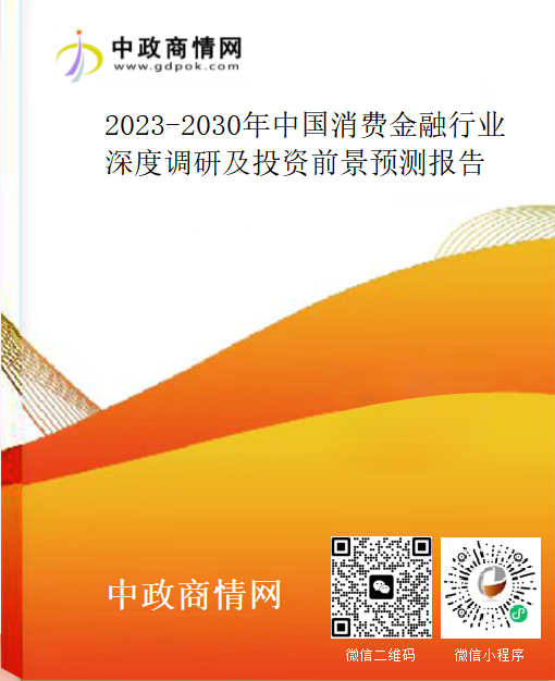 2023-2030年中国消费金融行业深度调研及投资前景预测报告